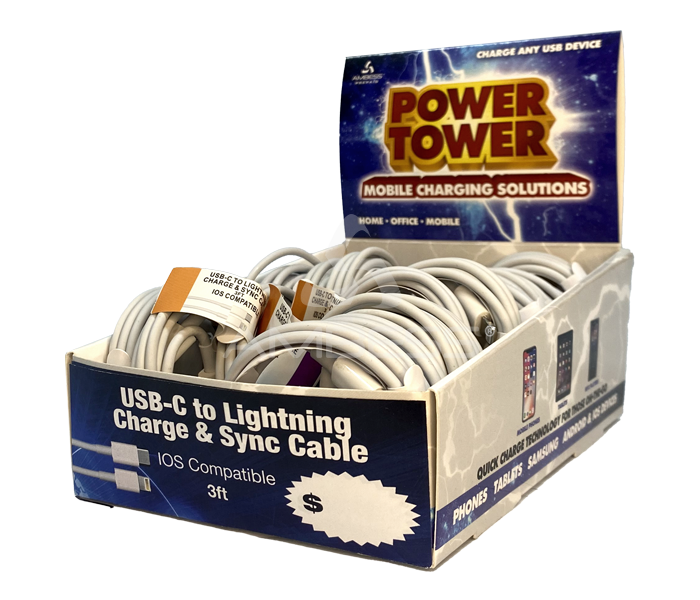 Mobile Accessories - USB-C to Lightning Charge & Sync Cable - 3ft - 24ct