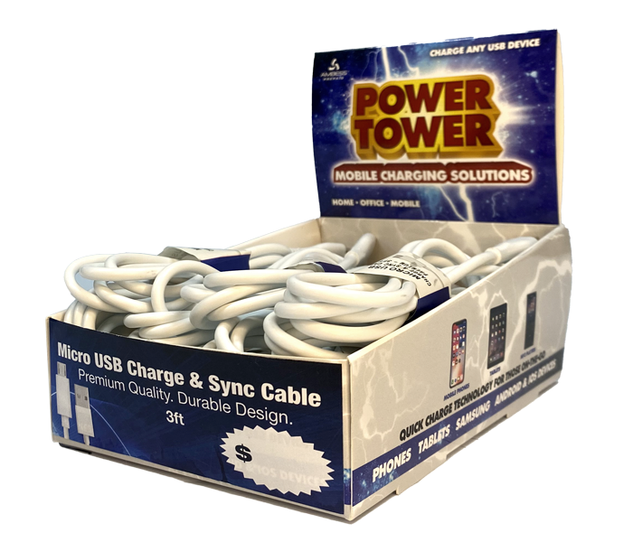 Mobile Accessories - Micro USB Charge & Sync Cables Premium - 3 ft - 24ct