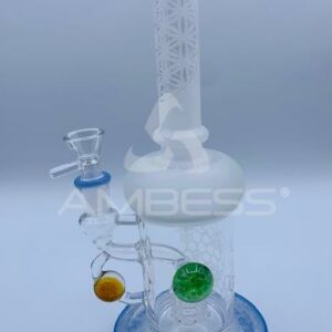 Sacred Honeycombs Frosted Water Pipe - 10" - 14mm F