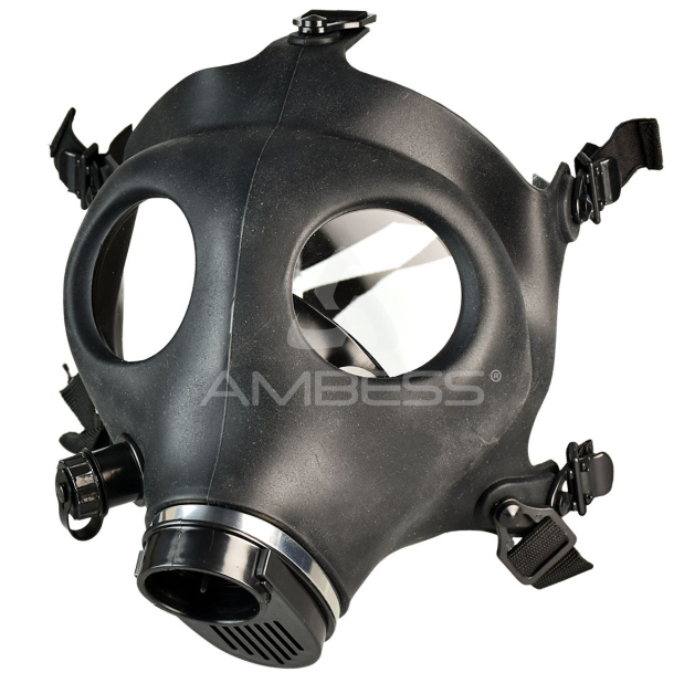 Headway Gas Mask w/ Acrylic Water Pipe - 9"-13" - Styles & Colors Vary - Image 2