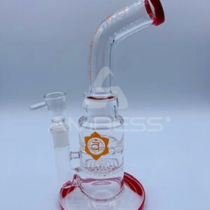 Honeycomb & Vortex Perc Water Pipe - 9" - 14mm - F