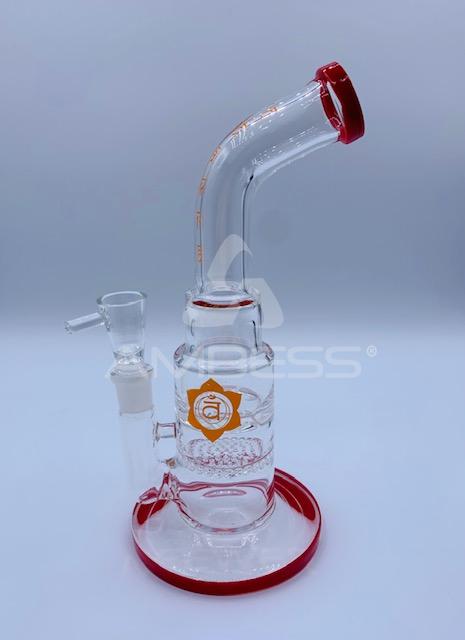 Honeycomb & Vortex Perc Water Pipe - 9" - 14mm - F