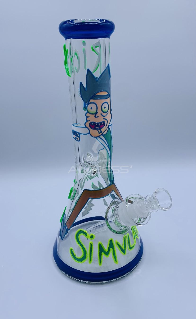 Native Grandpa and Grandson 12" Water Pipe