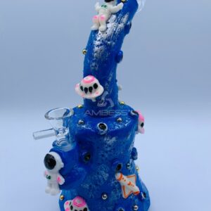 Water Pipe - 3D Painted Astronauts - Glass - 14mm F - 9.5"