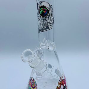 Pulsar - Beaker Waterpipe - Psychedelic Spaceman - 10.5"