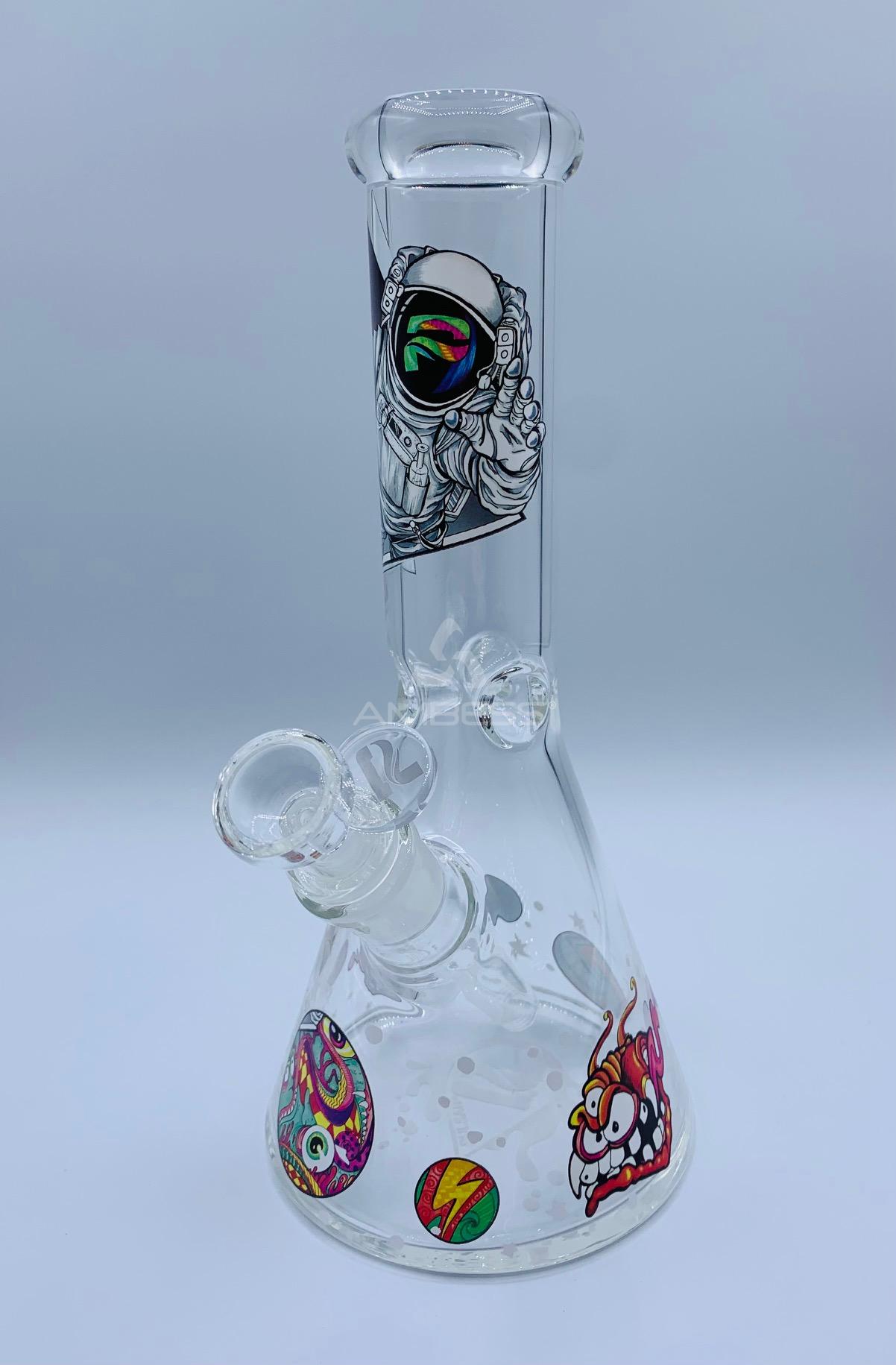 Pulsar - Beaker Waterpipe - Psychedelic Spaceman - 10.5"