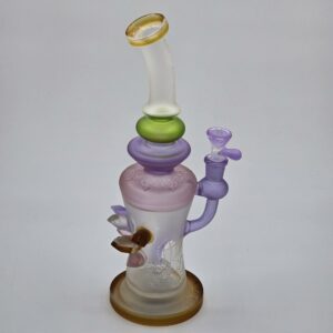 Tataoo Glass Frosted Crystals Waterpipe - 12"