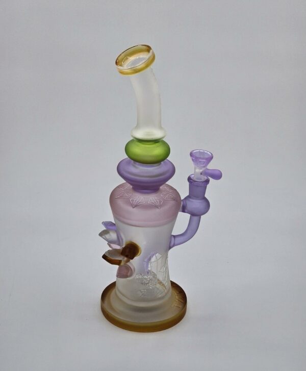 Tataoo Glass Frosted Crystals Waterpipe - 12"