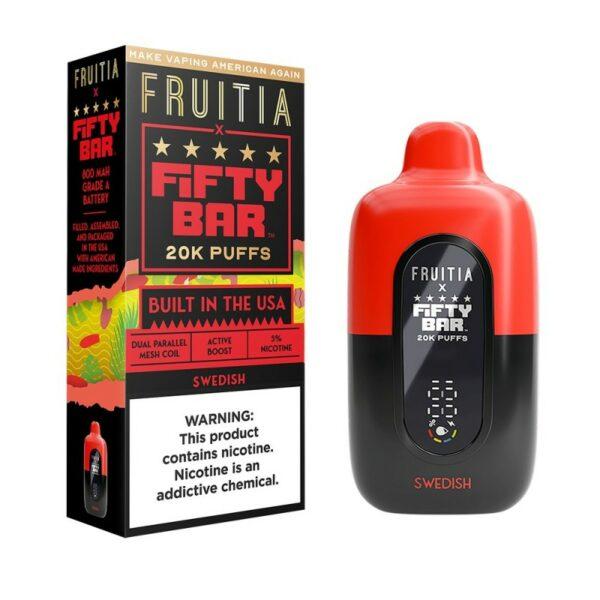 Fifty Bar x Fruitia - 20000 Puffs - Vape Disposable - 5ct Display
